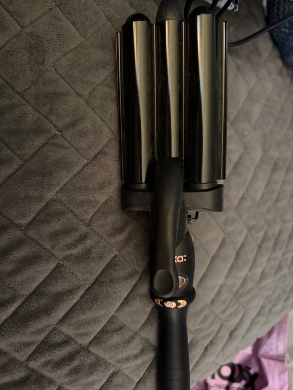 Amika 3-Bar Black Waver Hair Styling Iron